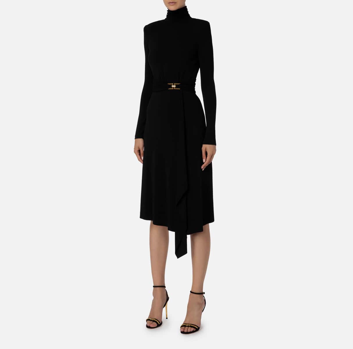 Asymmetric midi dress made of jersey - Image 1